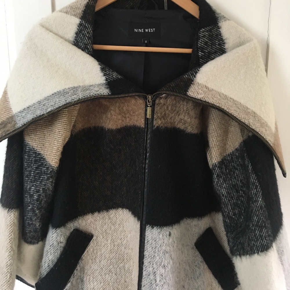Nine West Crop Sleeve Wool Coat - Picture 3 of 13